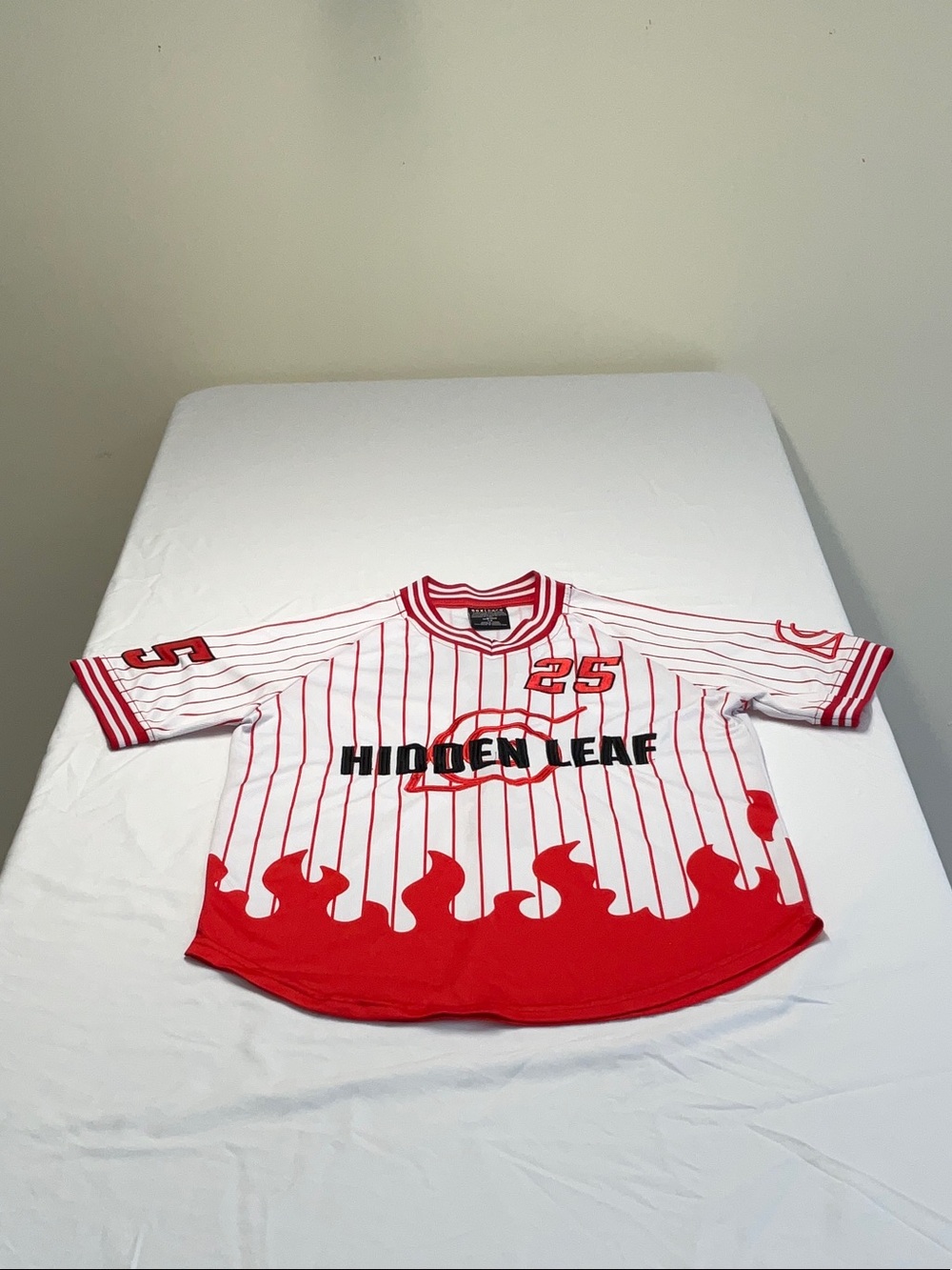 Hidden Leaf Kids' Red & White Baseball-Style Jersey